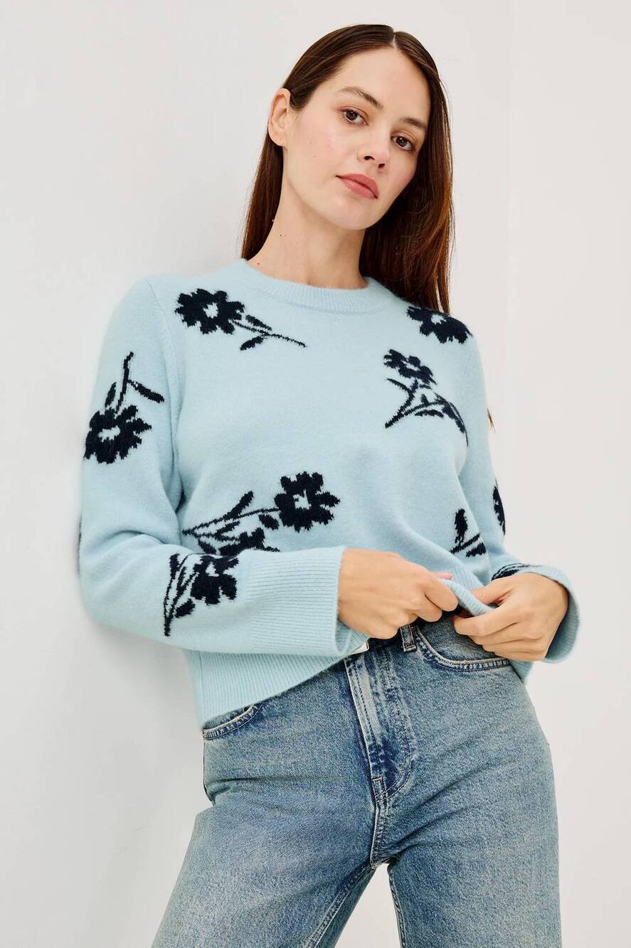 NEW RAILS anise sweater in blue/ black - Picture 3 of 6